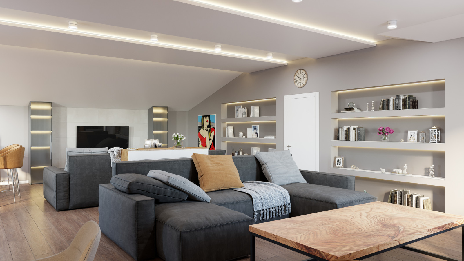 Дизайн мансардного этажа