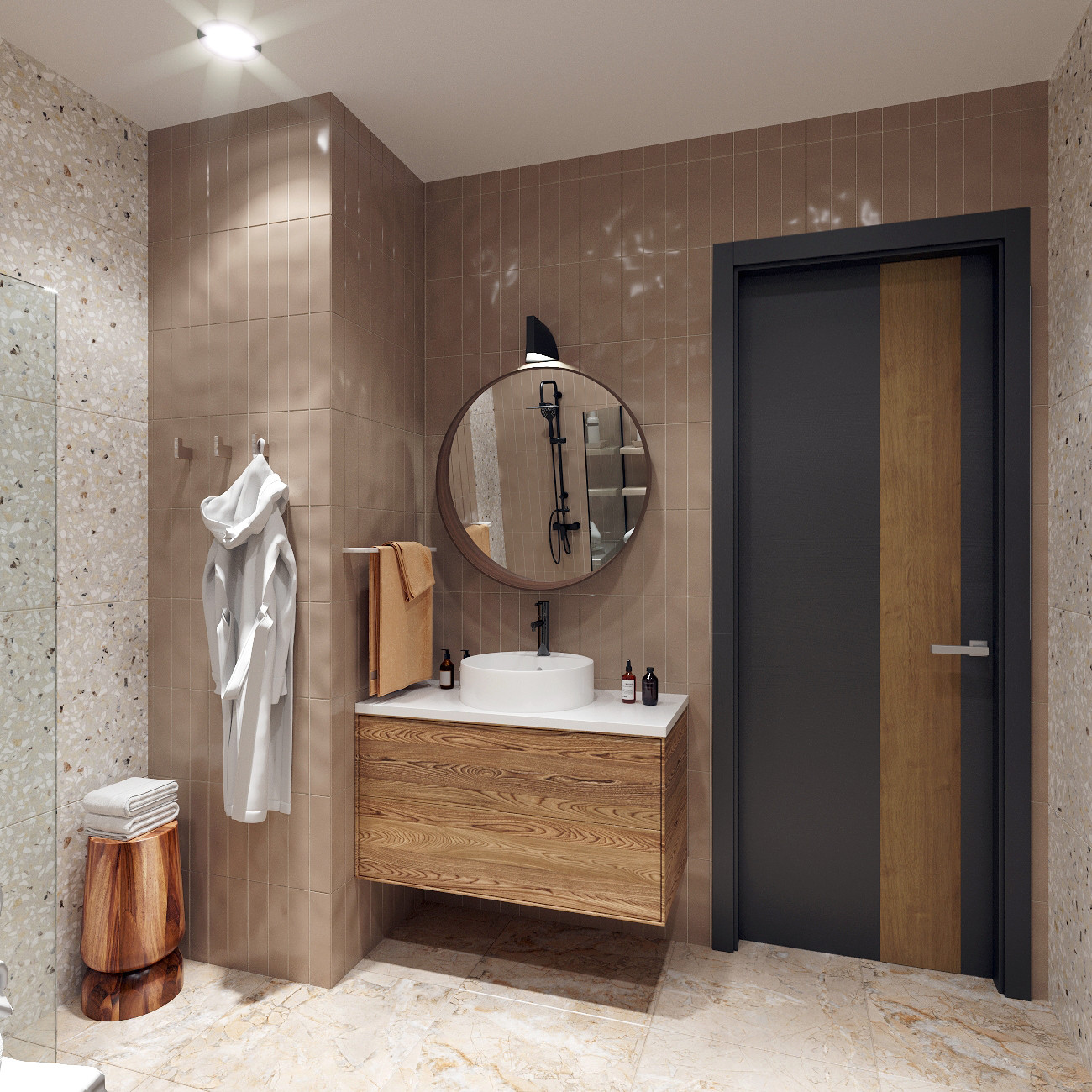 Бохо для девушки с детьми, 105 м2