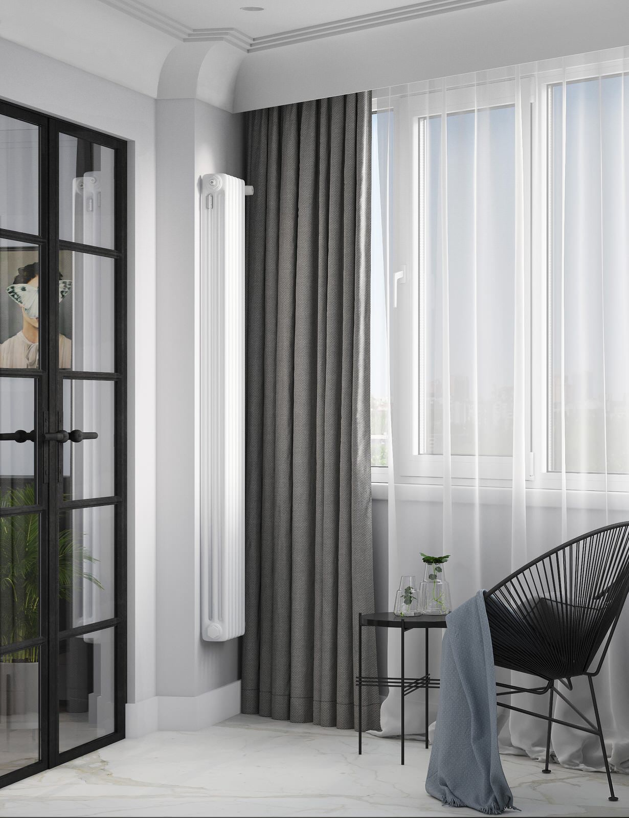 Квартира в стиле неоклассика, Мкр. «Бутово Парк», 68 кв.м.