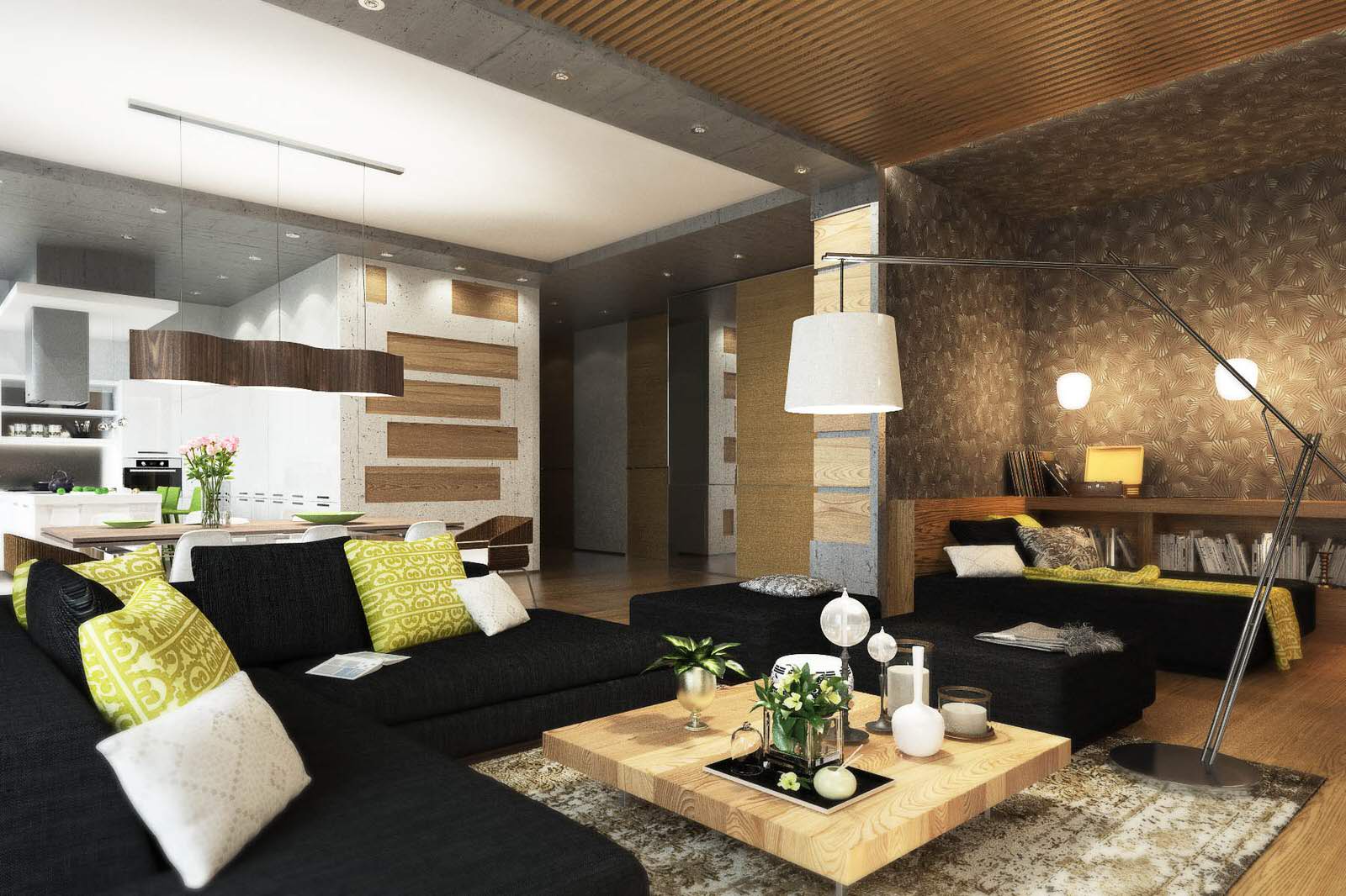 Лофт с камином.