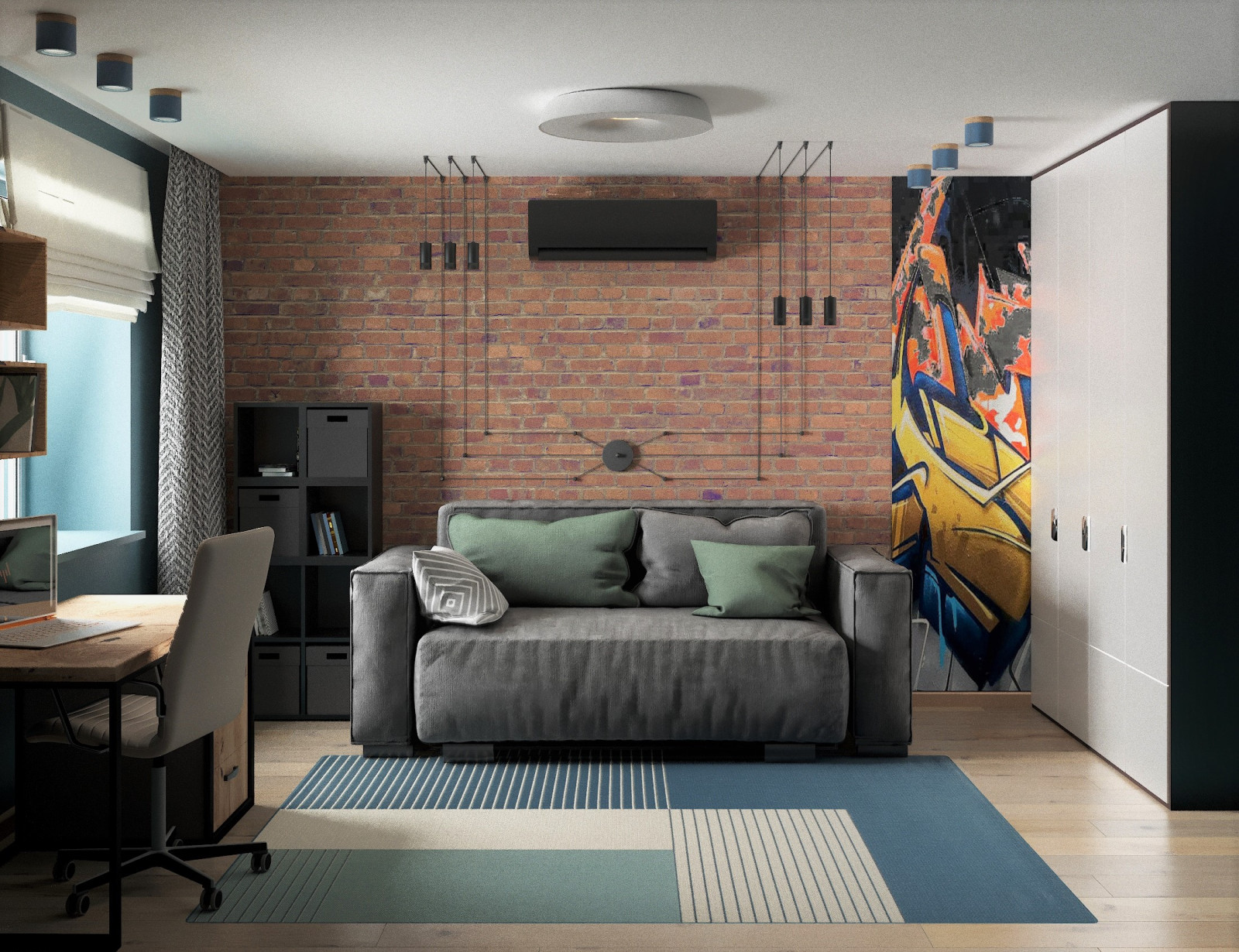 Обложка проекта: Эскизная визуализация квартиры 75 кв.м. в Ельце