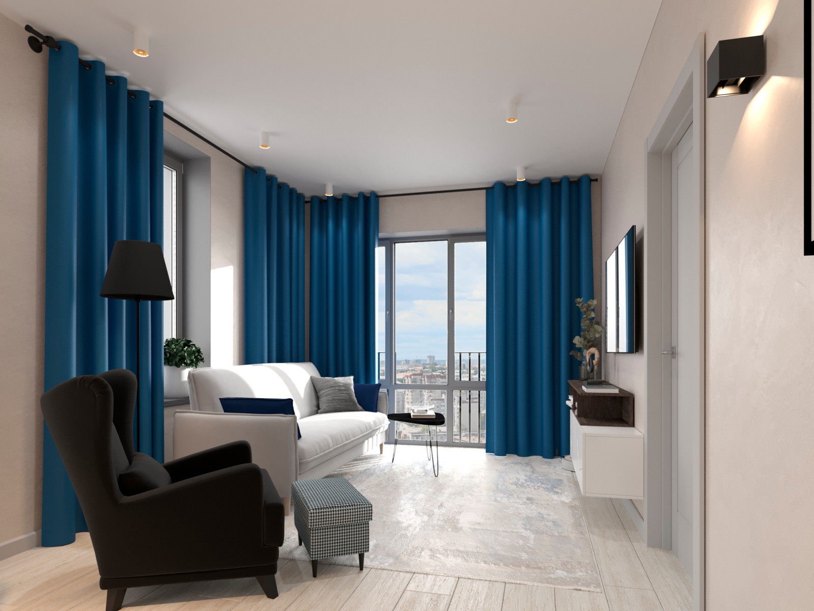 Квартира для холостяка (визуализации и коллажи)