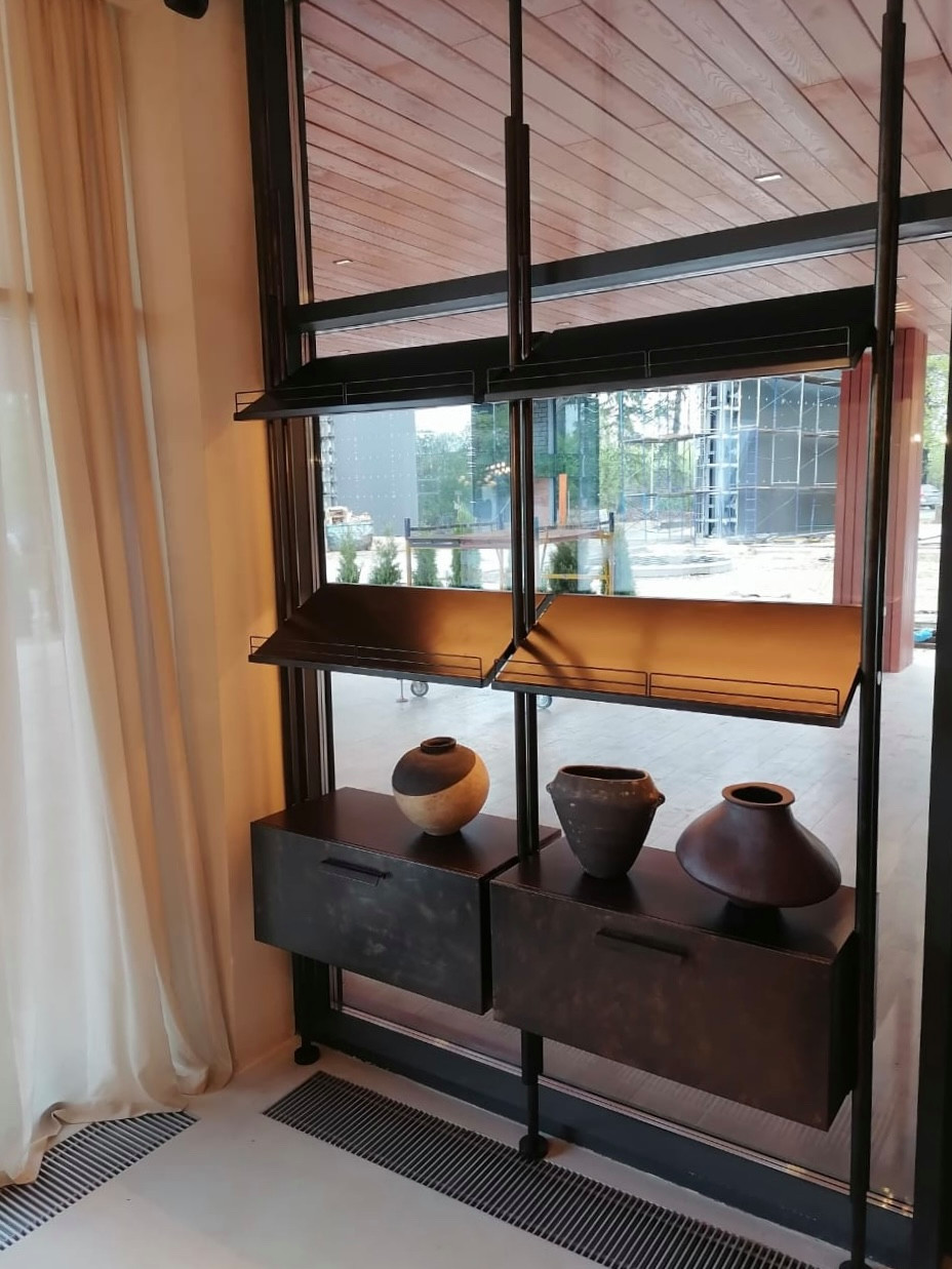 Обложка проекта: Стеллажи из металла для Remy Kitchen&Bakery в клубном поселке Папушево-Парк на Р