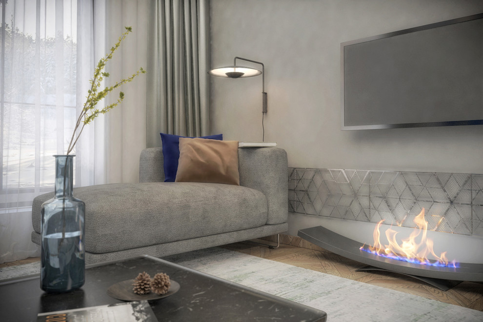 Дизайн кухни-гостиной в частном доме