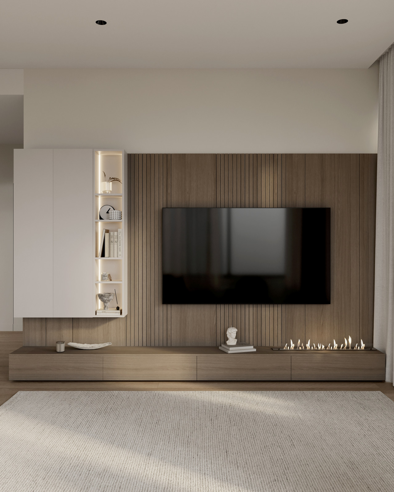 Современный интерьер для активной пары в квартире 85 м² в Москве