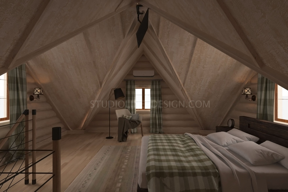 Дизайн интерьера дачи из сруба