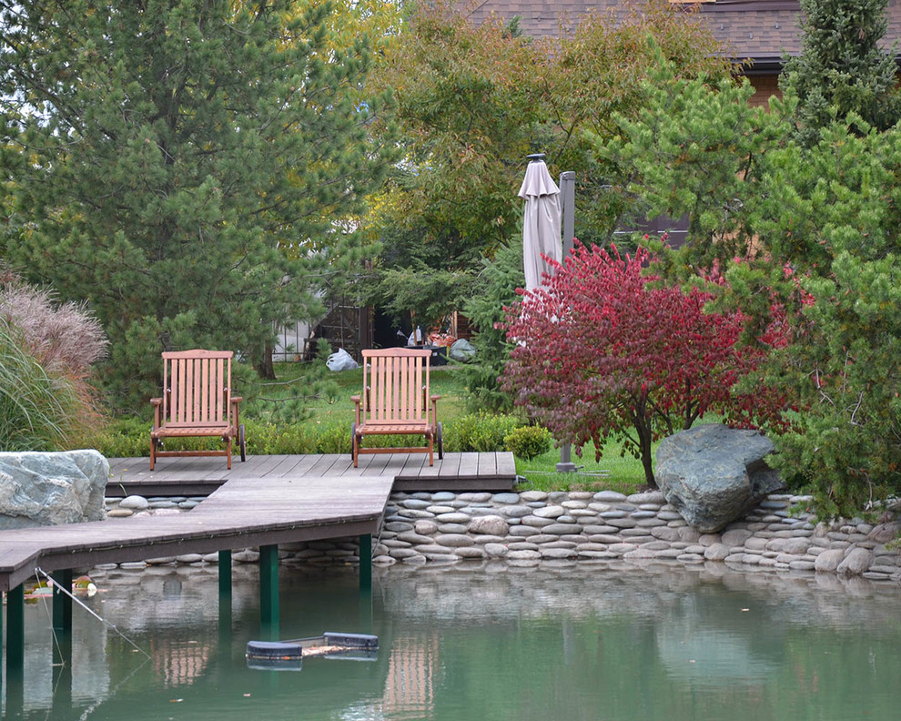 Ландшафтный сад с прудом в КП "Европа"