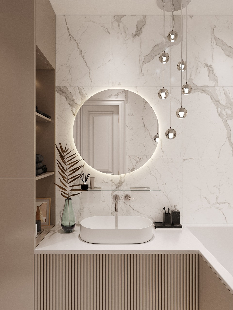 Квартира 100м.кв. в светло-зеленых оттенках оттенках