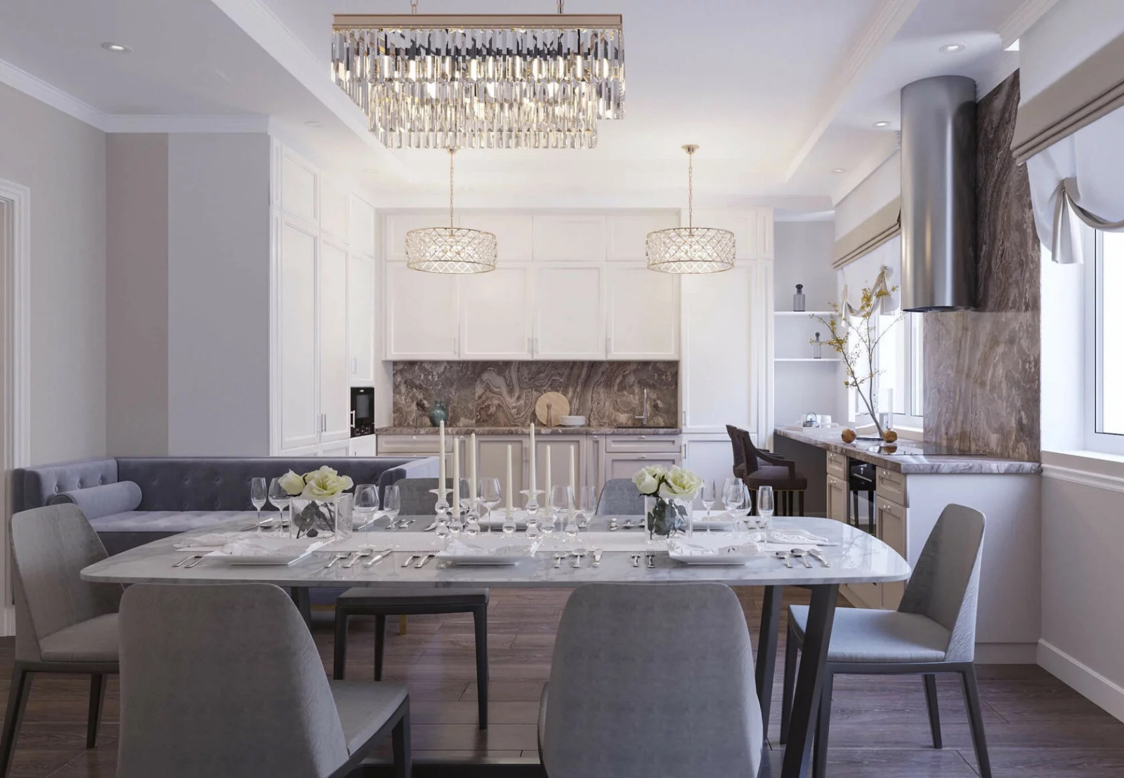 Обложка проекта: Квартира на Бачуринской 120 кв.м