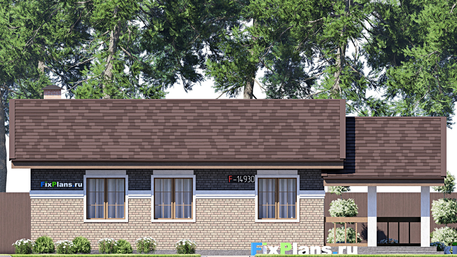 Проект одноэтажного дома 10х15м S129м2 F-14930