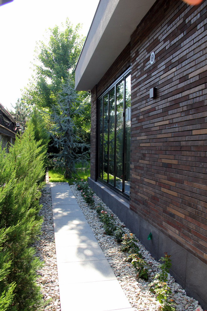 Реализованный проект частного одноэтажного дома в современном стиле