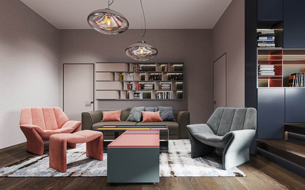 Студия в современном стиле в колониальных тонах