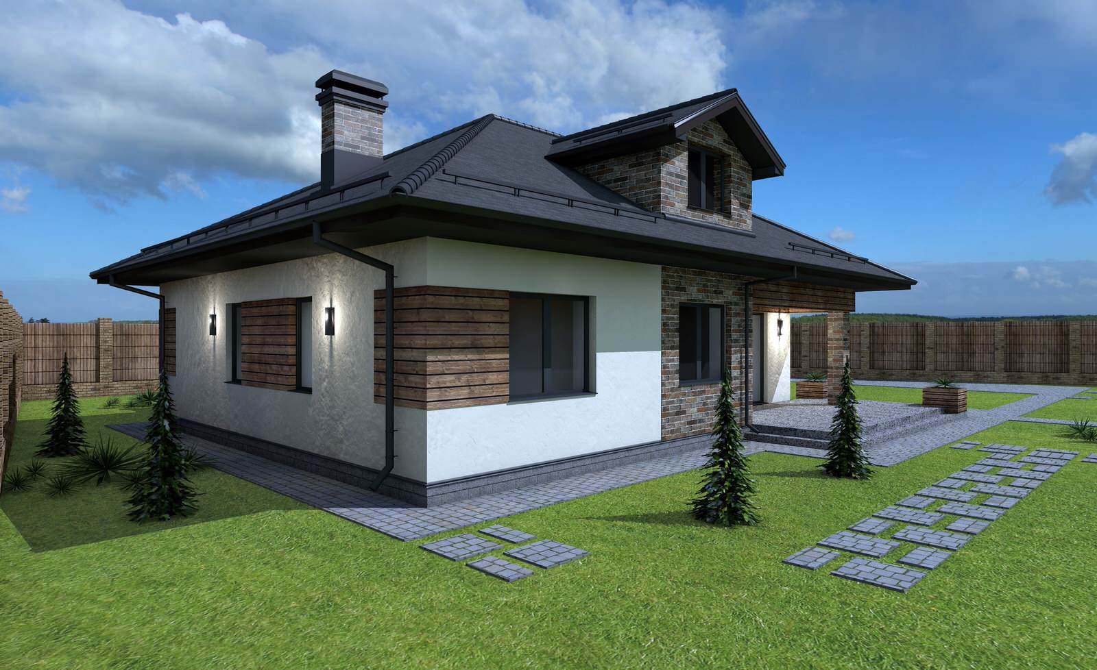 Дизайн-проект экстерьера дома 2