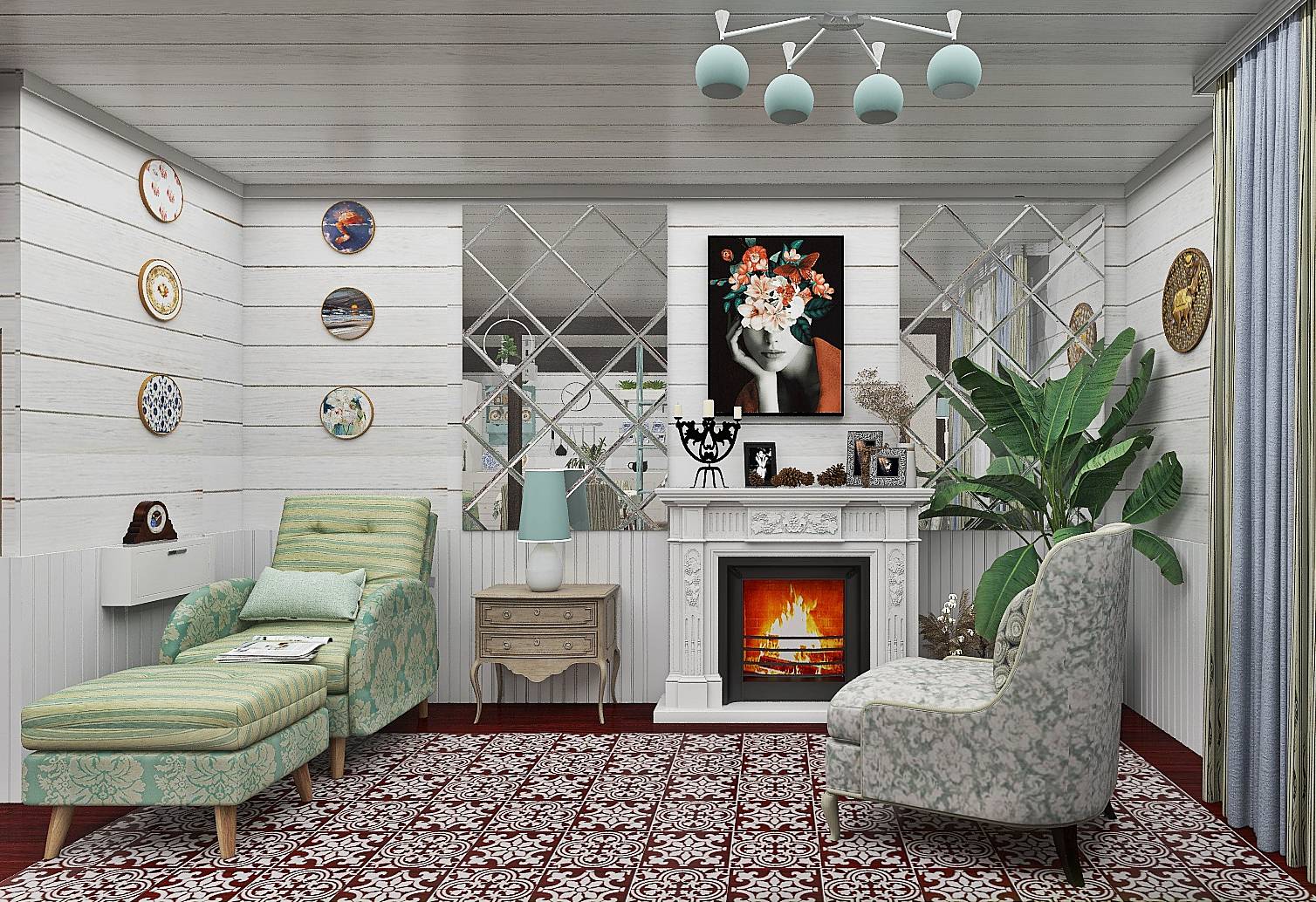 Прованс кухня-гостиная