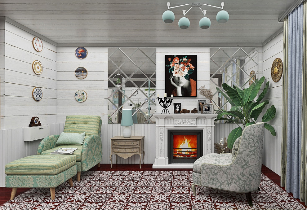 Прованс кухня-гостиная