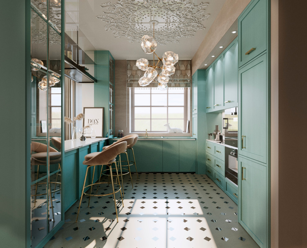 Обложка проекта: Яркая кухня-гостиная