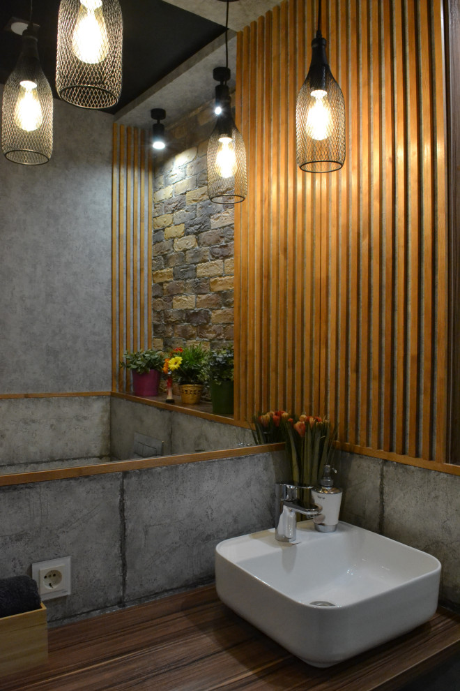 Санузел в стиле ЛОФТ