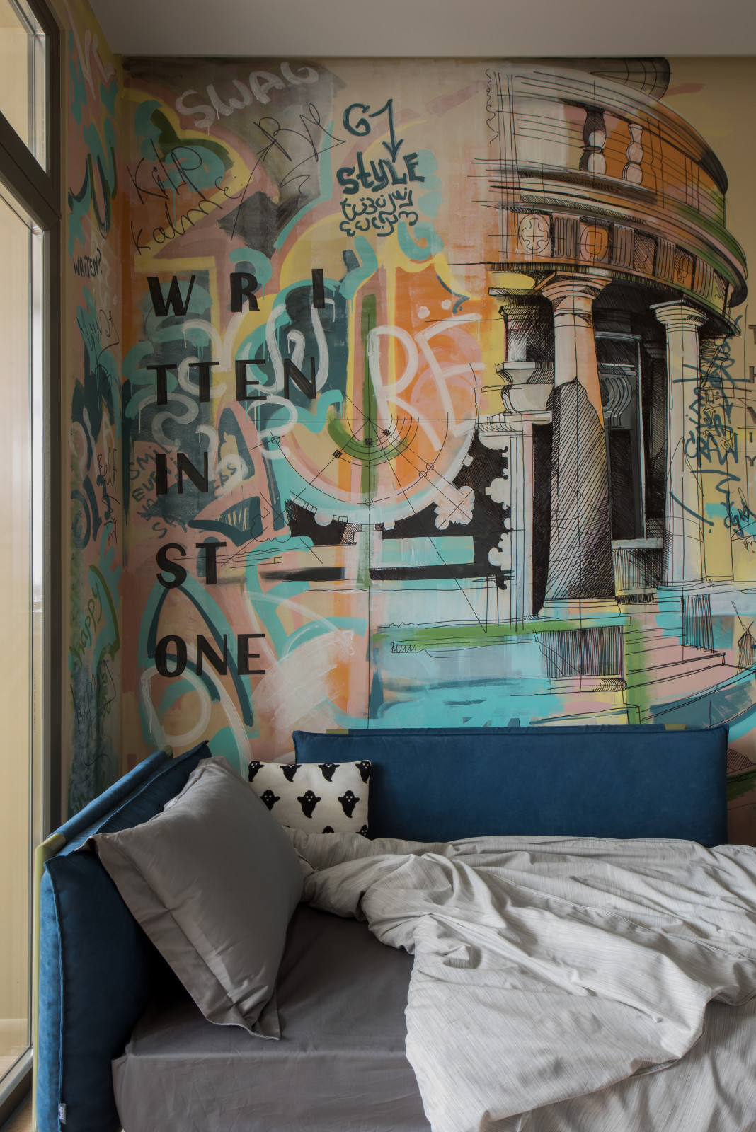 Роспись в комнате подростка «Олимп»