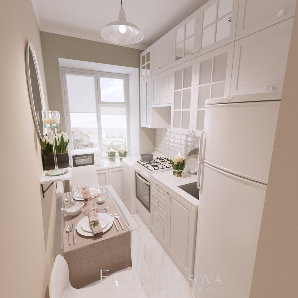 2 варианта дизайна маленькой кухни