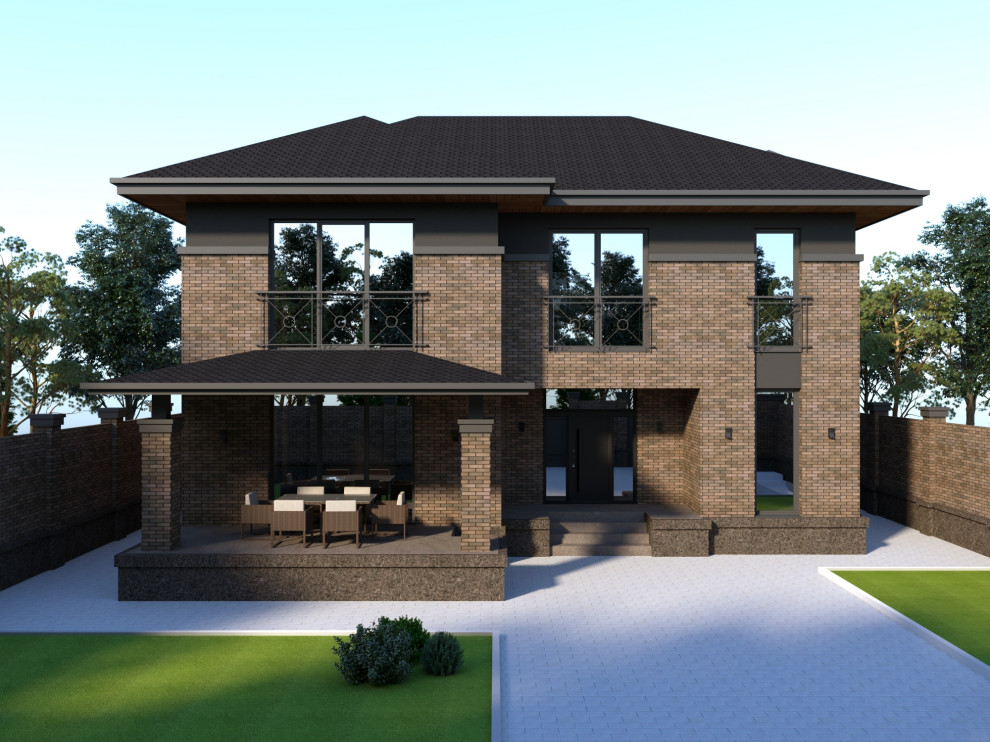 Обложка проекта: Индивидуальный жилой дом в современном стиле