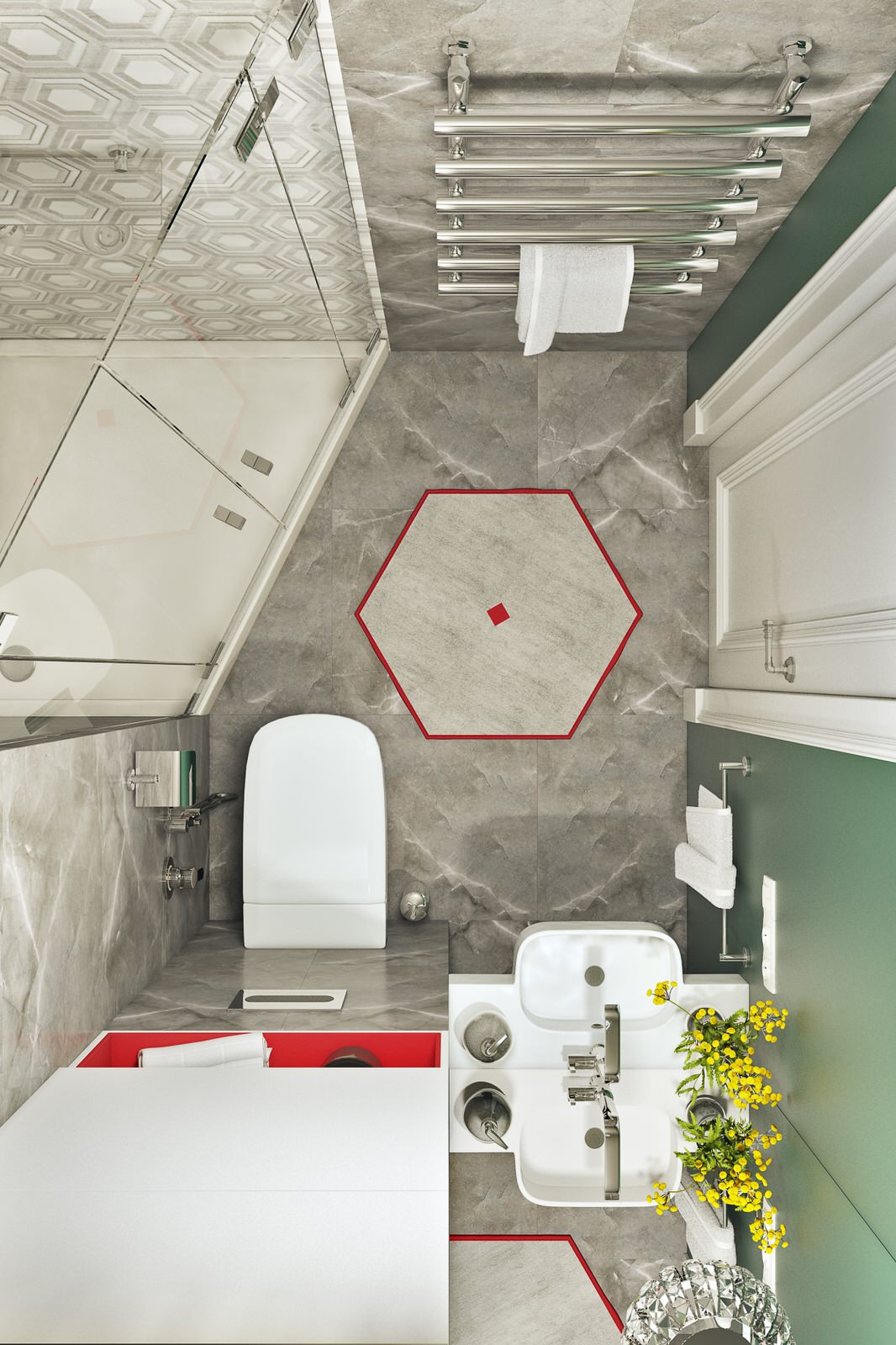 Интерьер квартиры в ЖК Wellton Park (95,7 кв.м.) "Палитра"