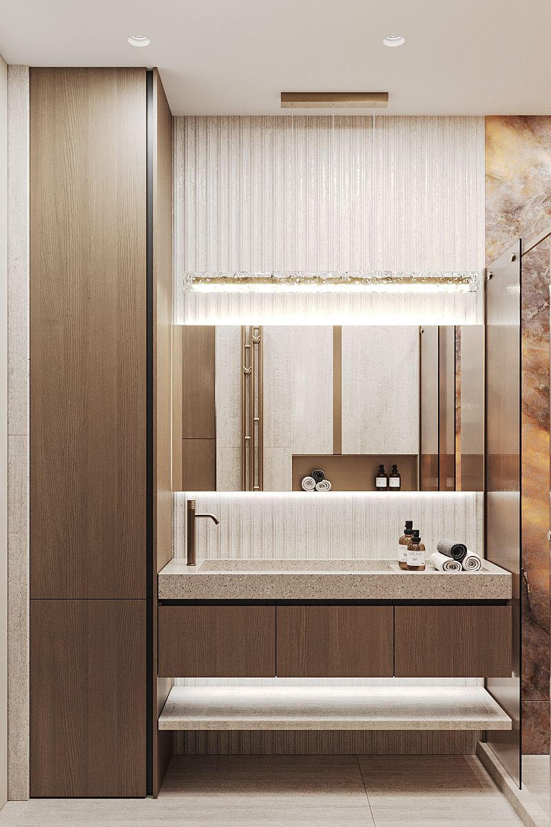 Современный интерьер с теплой атмосферой и эко-акцентами