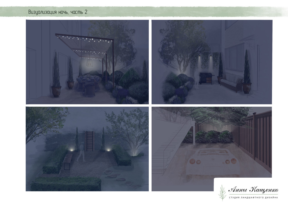 Проект участка с перепадом высот в средиземноморском стиле