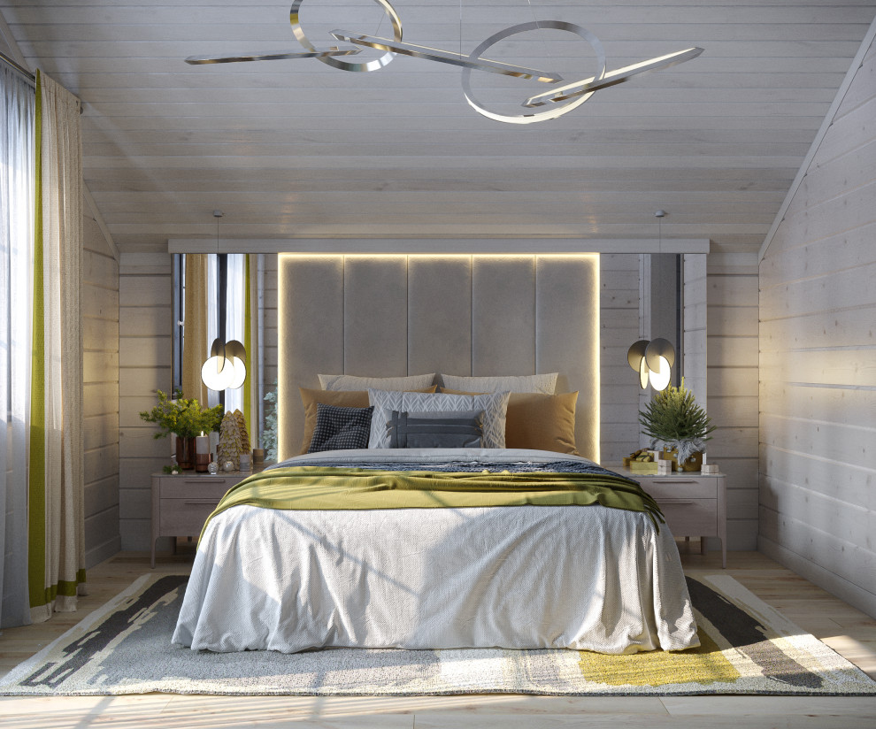 Обложка проекта: Мастер спальня, дом из бруса в КП Перелески