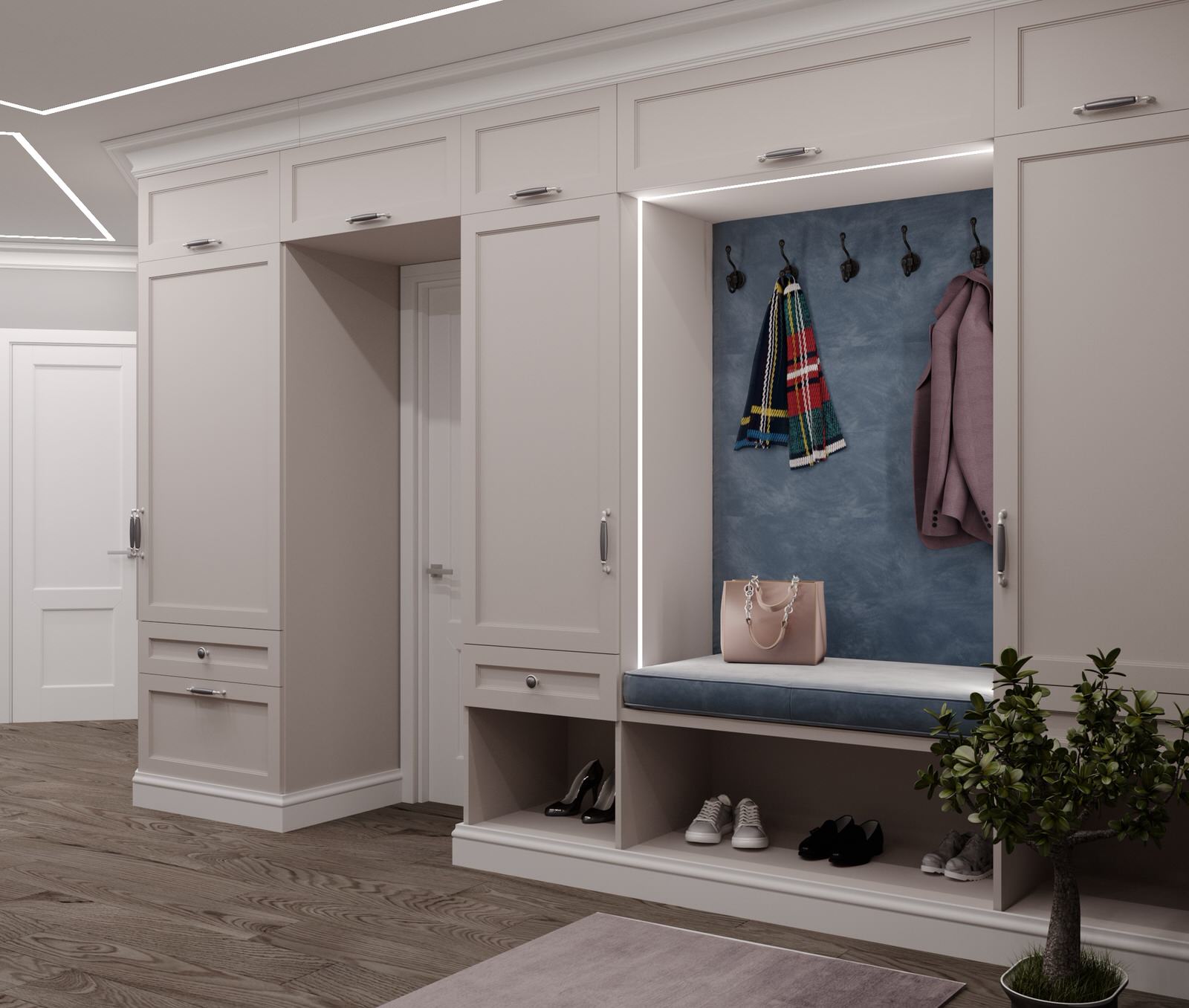 Дизайн-проект кухни, прихожей, гостиной