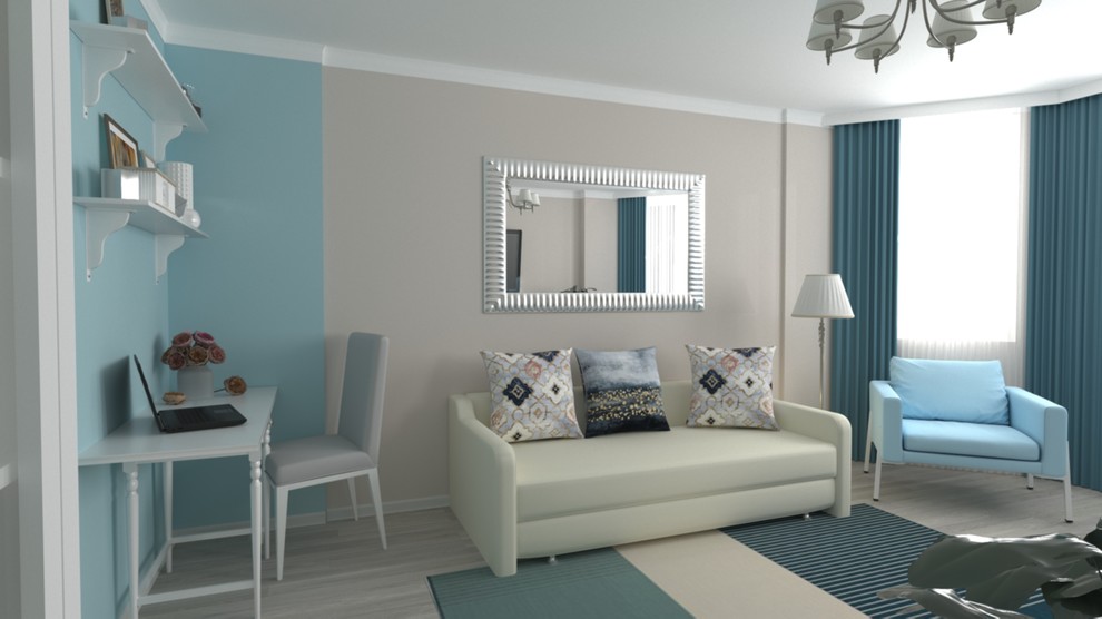 Гостиная с эркером