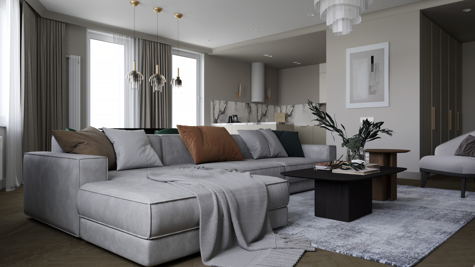 Обложка проекта: Интерьер квартиры 180 м2 г. Ярославль