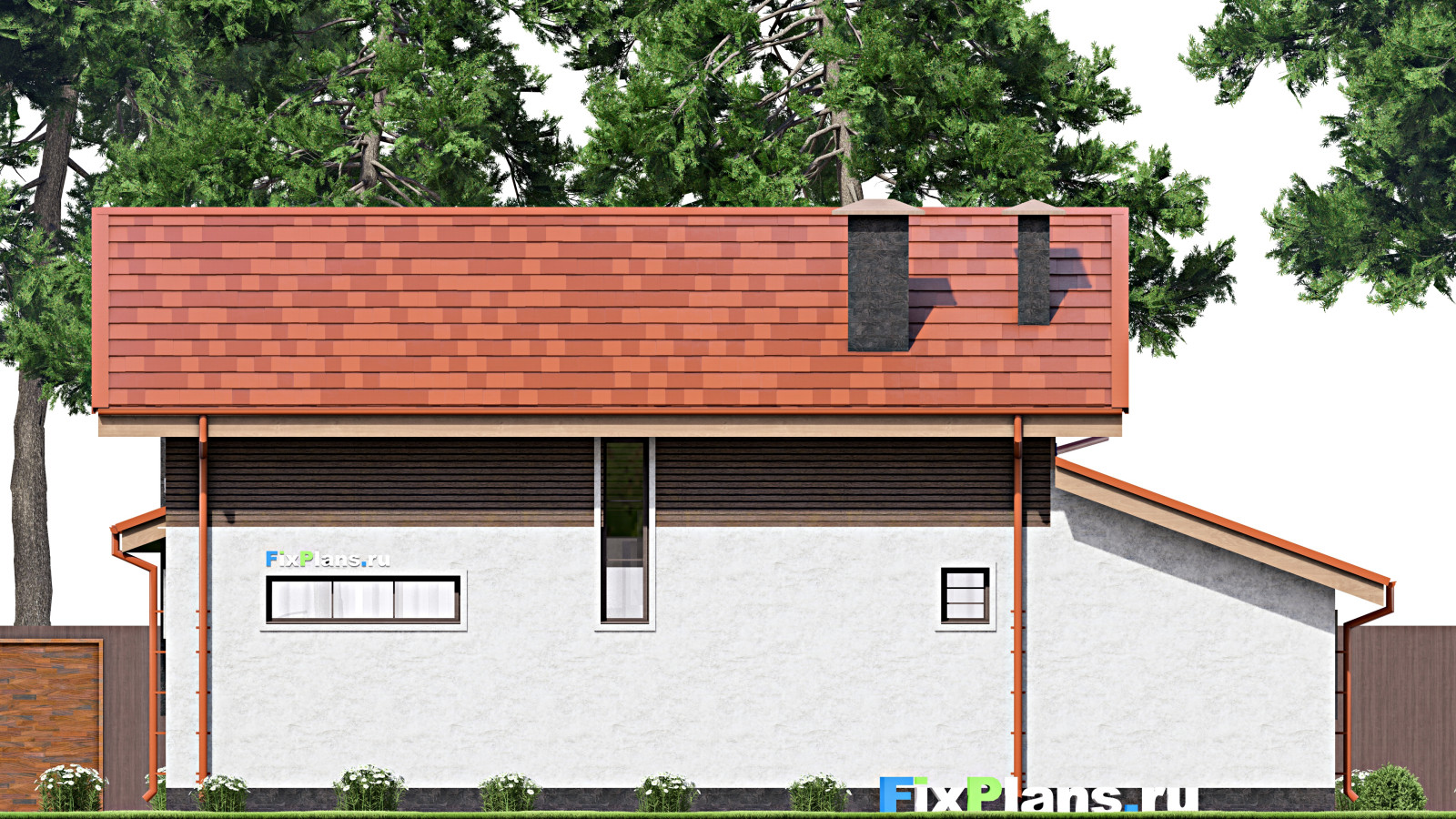 Проект дома с мансардой 10х14 м S109м2 F-15443