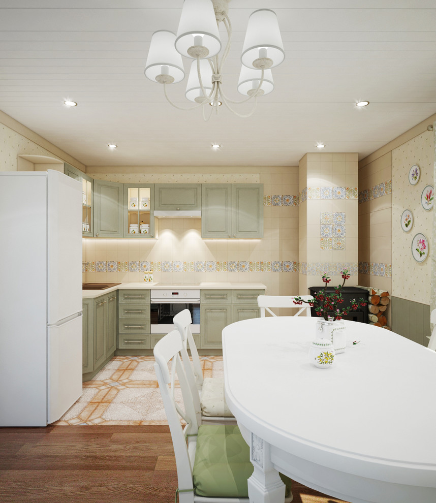 Кухня в стиле прованс в дачном доме