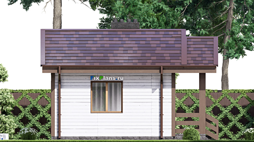 Проект одноэтажного дома 6х7м S23м2 F-15605