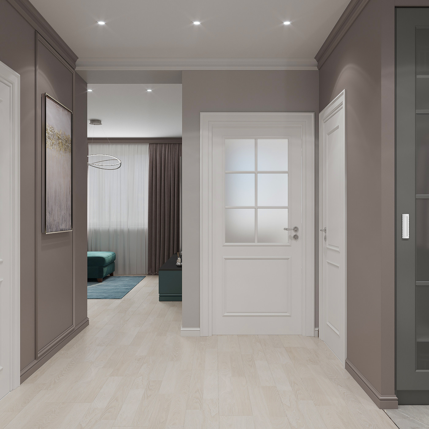 Яркая классика в трехкомнатной квартире