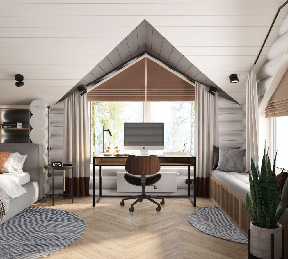 Дизайн проект бревенчатого дома "Феерия красок".