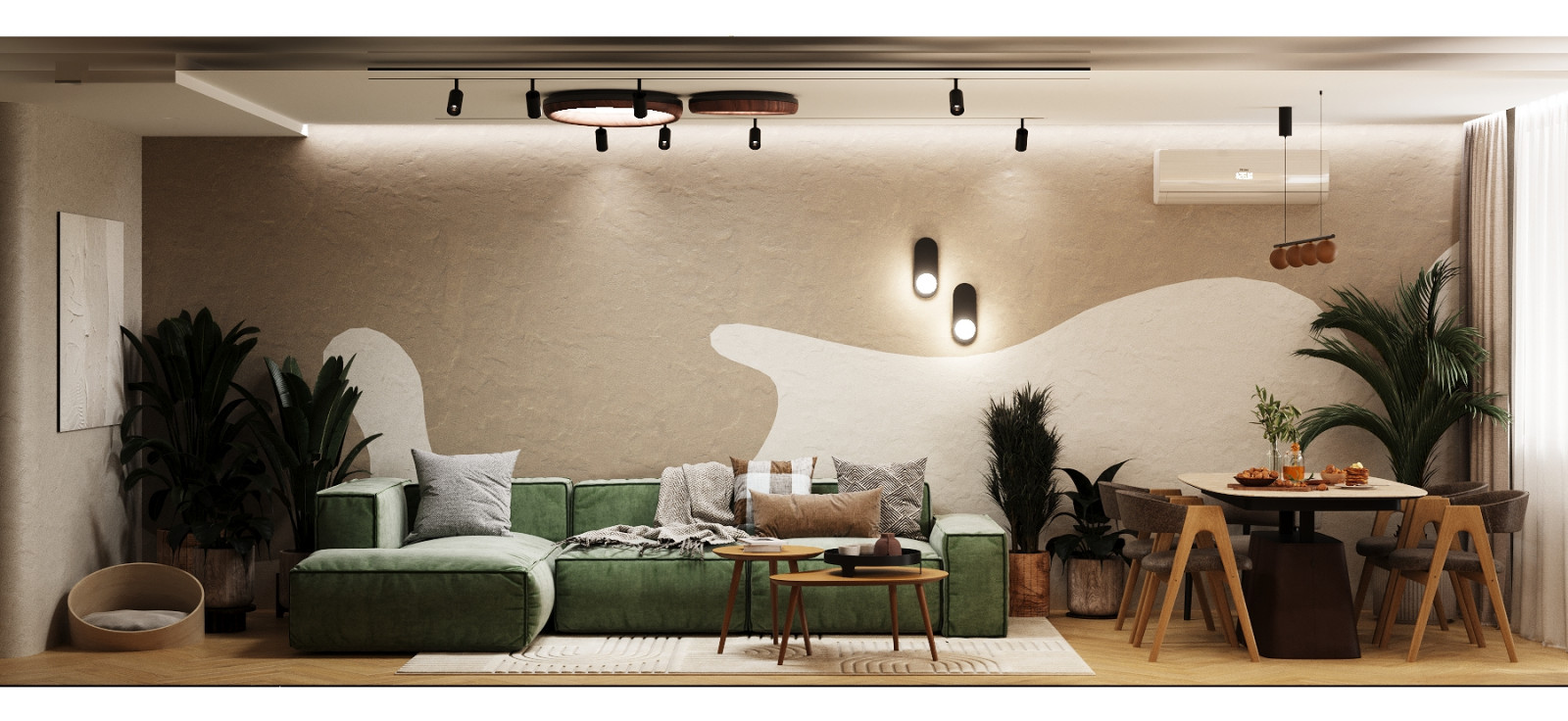 ВИЗУАЛИЗАЦИЯ ИНТЕРЬЕРА В ТЕПЛЫХ ТОНАХ