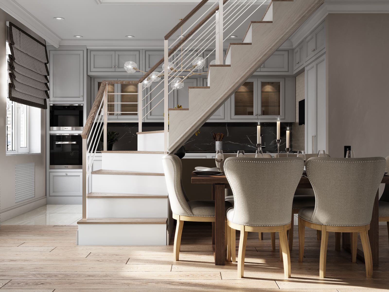 Двухуровневая квартира для пары со взрослым сыном