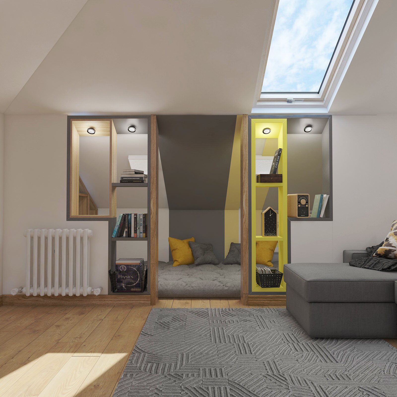 Проект двухуровневой квартиры  в стиле Лофт (135 кв м)