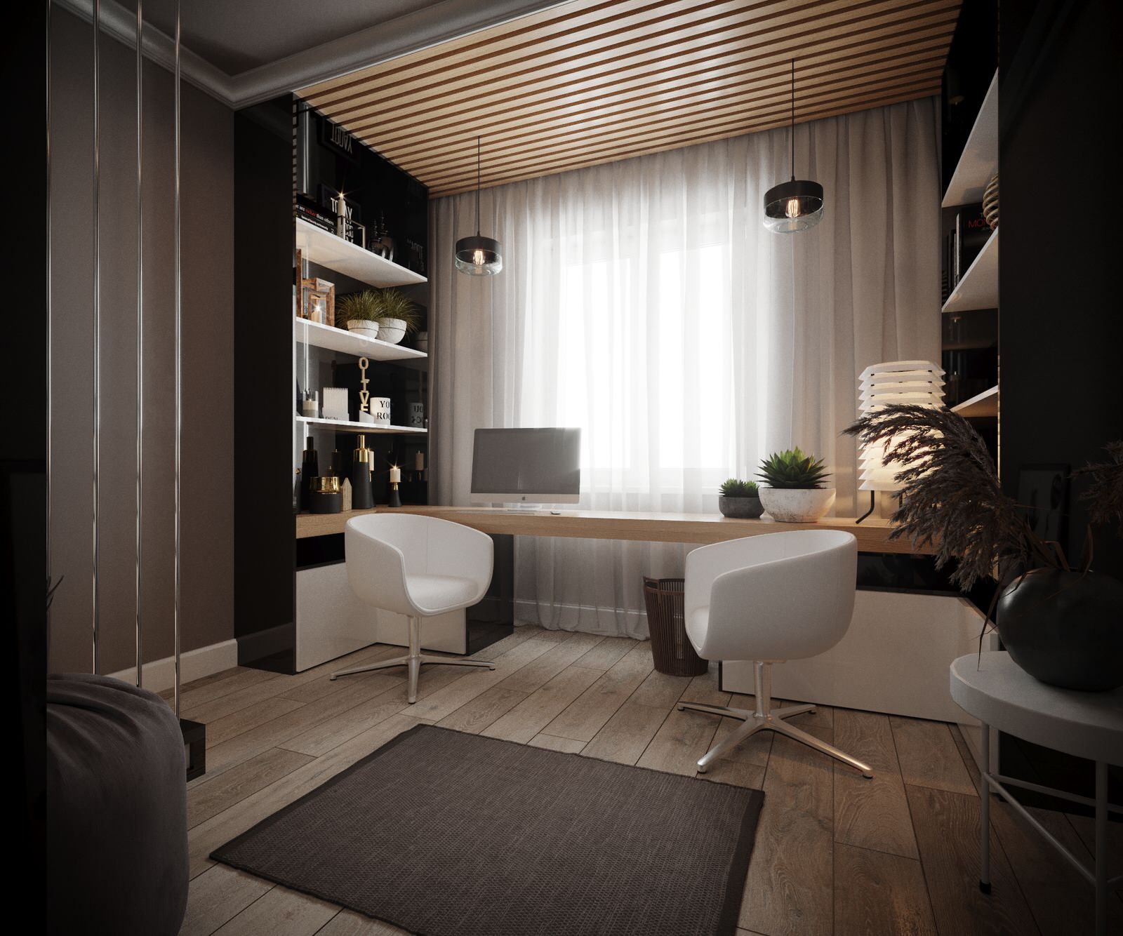 House_004_визуализация интерьера мансарды в частном доме
