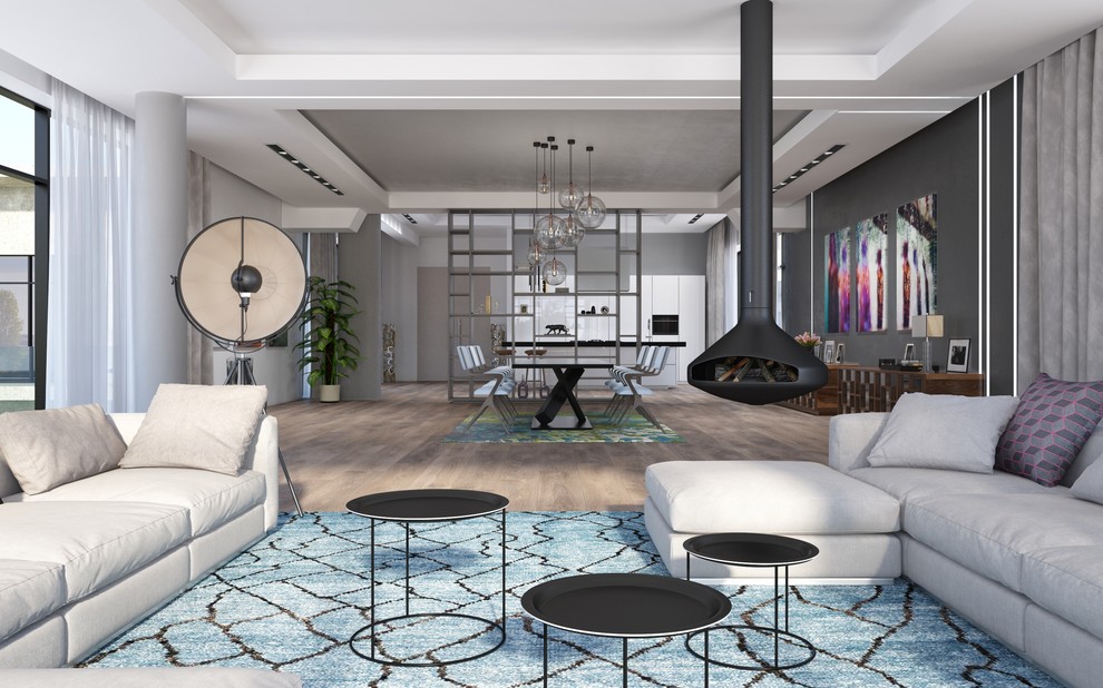 Обложка проекта: Гостиная с камином