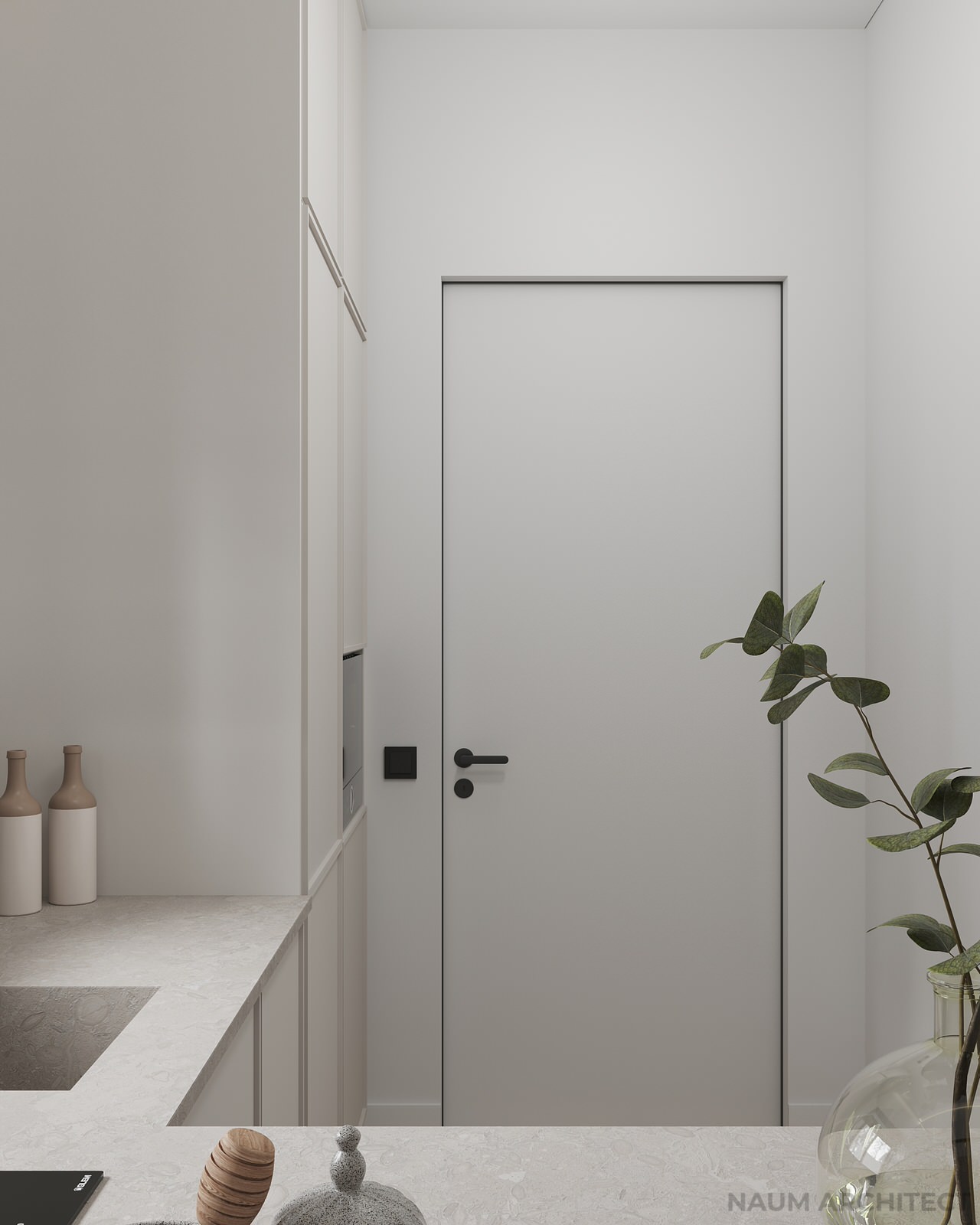 Кухня 5,6 м² при террасе в частном доме