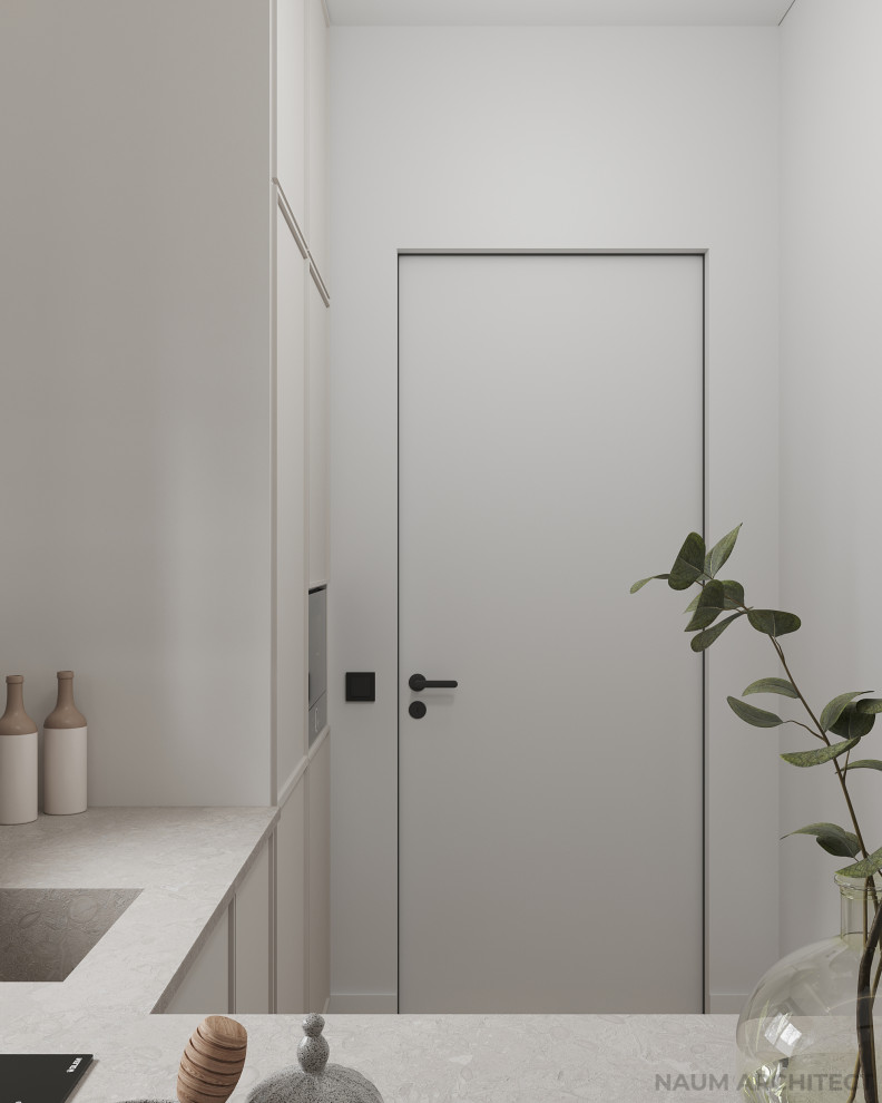 Кухня 5,6 м² при террасе в частном доме