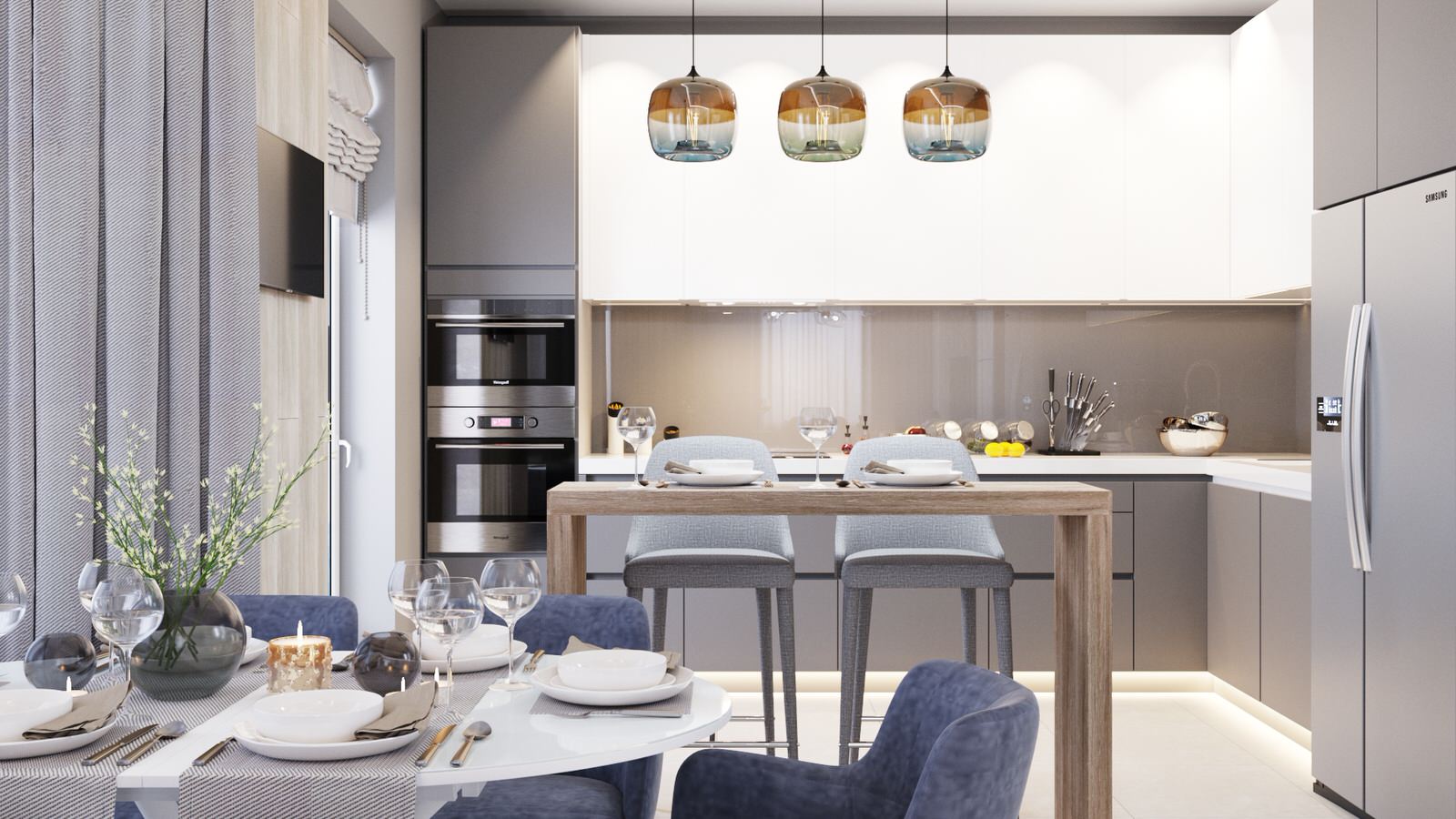 Интерьер частного дома с террасой в Калининградской обл.