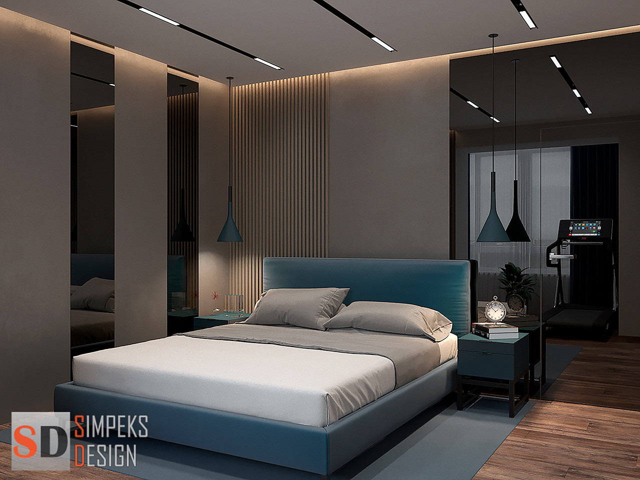 Bedroom with wardrobe