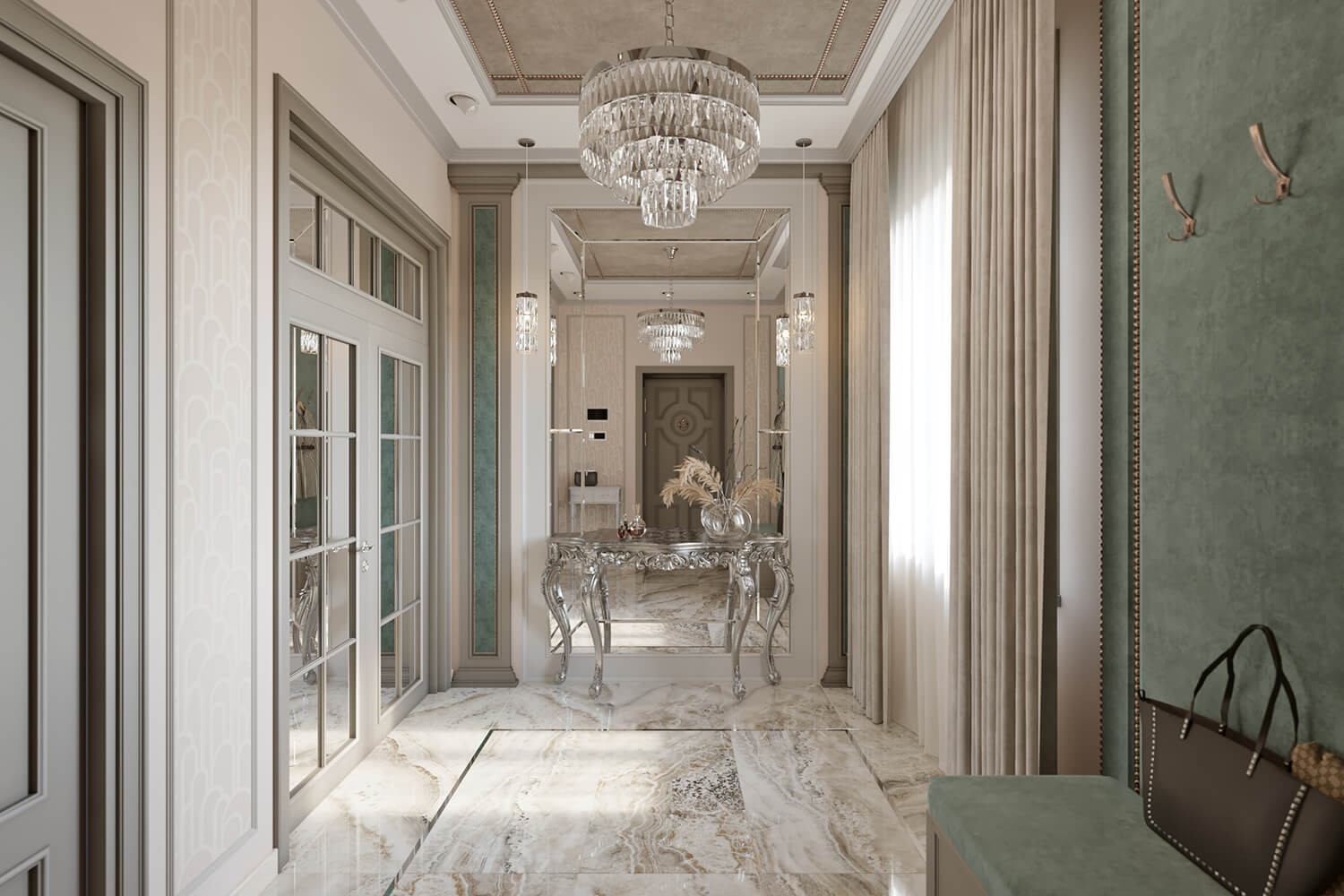 Дизайн интерьера жилого дома. Современная классика.