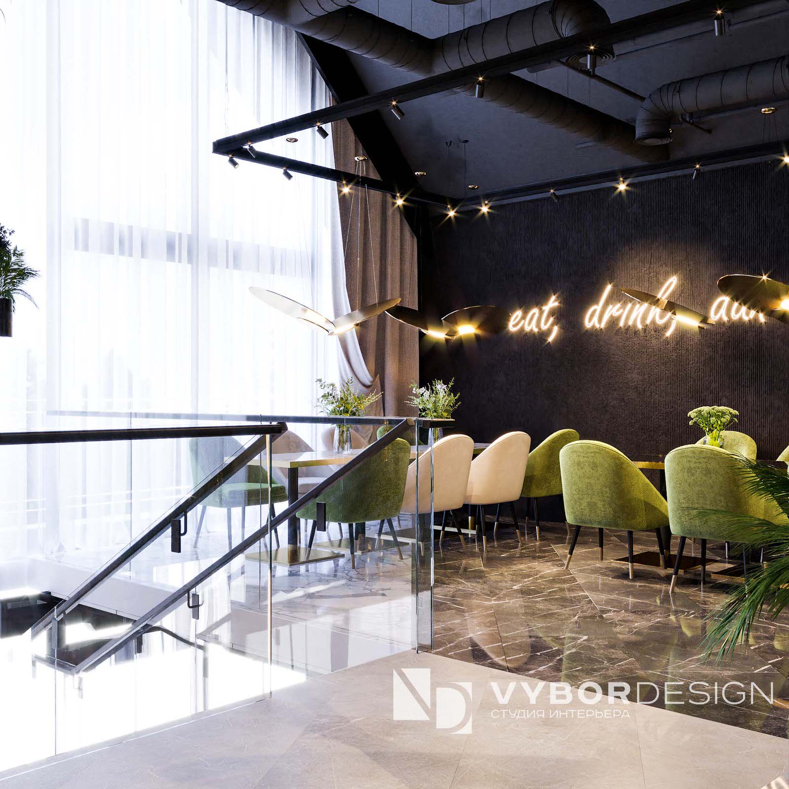 Дизайн интерьера ресторана Green Paradise