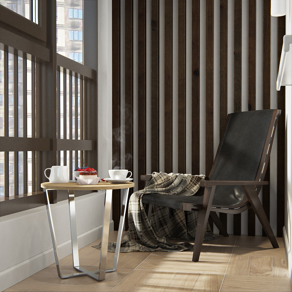 Лоджия с панорамными окнами на 18 этаже