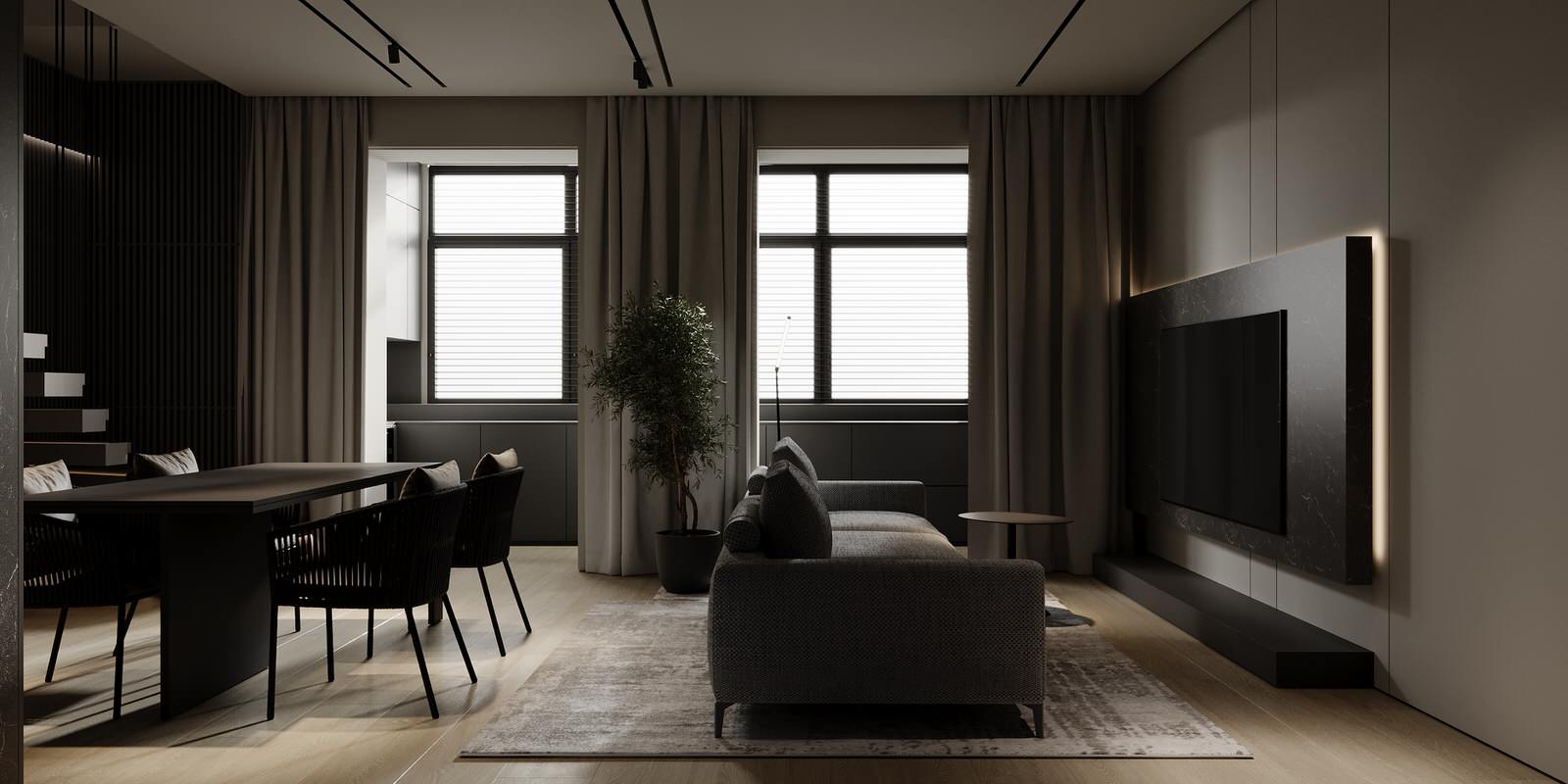 Дизайн проект двухэтажной квартиры