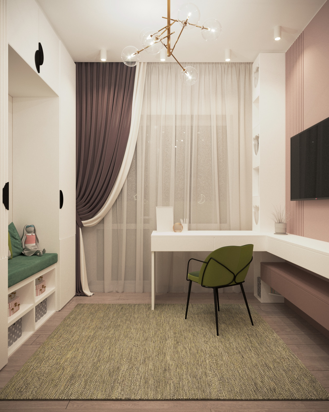 Двухкомнатная квартира г. Тюмень, ул. Дружбы_ Детская комната